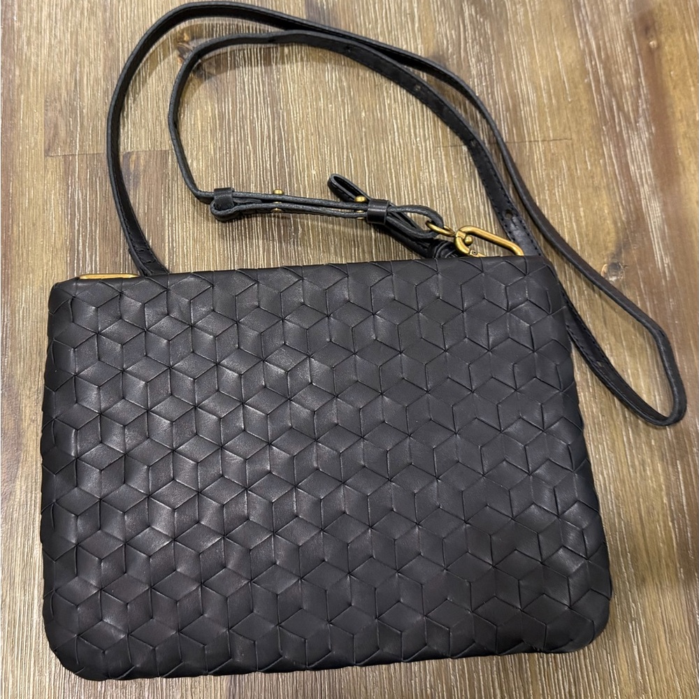 NWT Madewell The Puff Woven Crossbody Bag